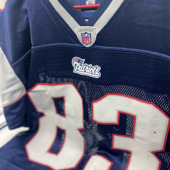 NFL New England Patriots Jersey #83 Wes Welker vintage embroidered  size large - Picture 4 of 7